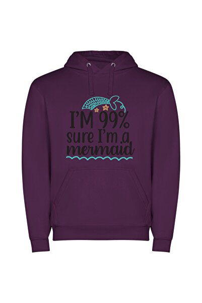 iLovePrints Mermaid Magic Unveiled Φούτερ με κουκούλα σε χρώμα Μωβ