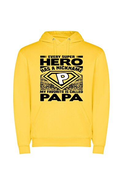 iLovePrints Diamond Clad Superhero Φούτερ με κουκούλα σε χρώμα Κίτρινο