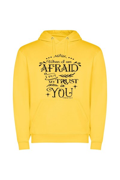iLovePrints Fearless Trust: Inspired Frames Φούτερ με κουκούλα σε χρώμα Κίτρινο