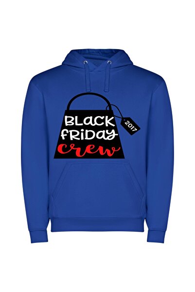 iLovePrints Black Friday Elite Φούτερ με κουκούλα σε χρώμα Μπλε