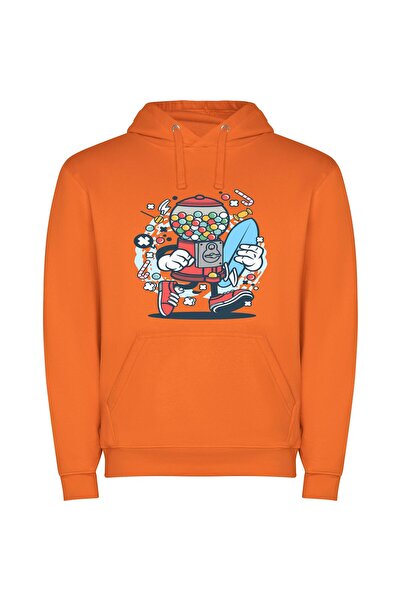 iLovePrints Candy Reflections: Retro Digital Illustration Φούτερ με κουκούλα ...