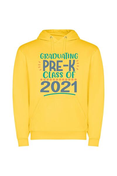 iLovePrints 2021 Pre-K Grad: Future Seniors Φούτερ με κουκούλα σε χρώμα Κίτρινο
