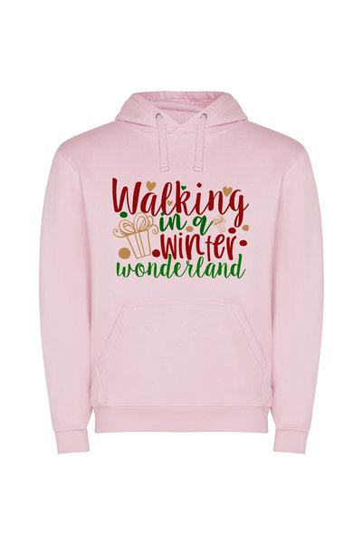 iLovePrints Wandering Wonderland Grows Warm Φούτερ με κουκούλα σε χρώμα Ροζ