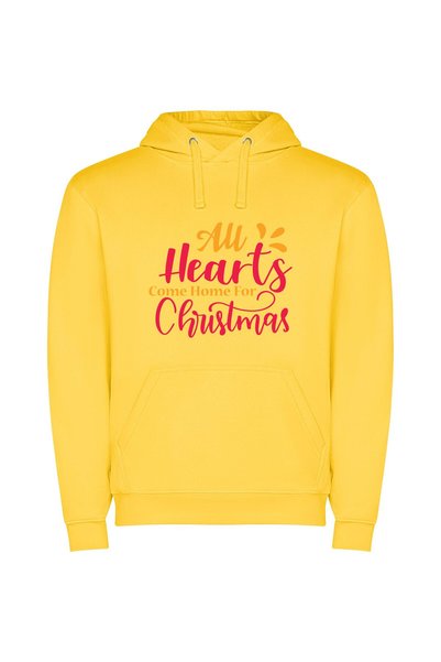 iLovePrints Heartfelt Holiday Greetings Φούτερ με κουκούλα σε χρώμα Κίτρινο