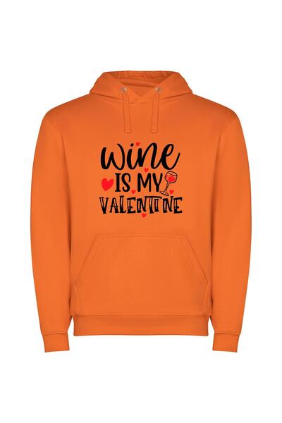 iLovePrints Glamorous Wine Affair Φούτερ με κουκούλα σε χρώμα Πορτοκαλί