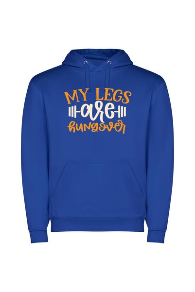 iLovePrints Alive Legs: Summer Hangover Φούτερ με κουκούλα σε χρώμα Μπλε