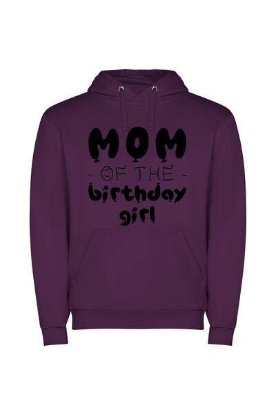 iLovePrints Birthday Balloon Bonanza: Mom! Φούτερ με κουκούλα σε χρώμα Μωβ