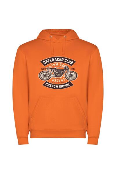iLovePrints Cafe Racer Club Exquisitely Illustrated Φούτερ με κουκούλα σε χρώ...