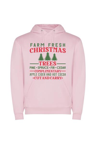 iLovePrints Fresh Forest Bounty Delights Φούτερ με κουκούλα σε χρώμα Ροζ