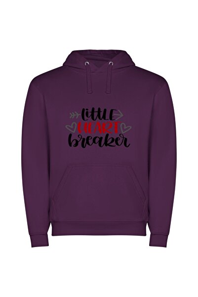 iLovePrints Scarlet Love Letters Φούτερ με κουκούλα σε χρώμα Μωβ