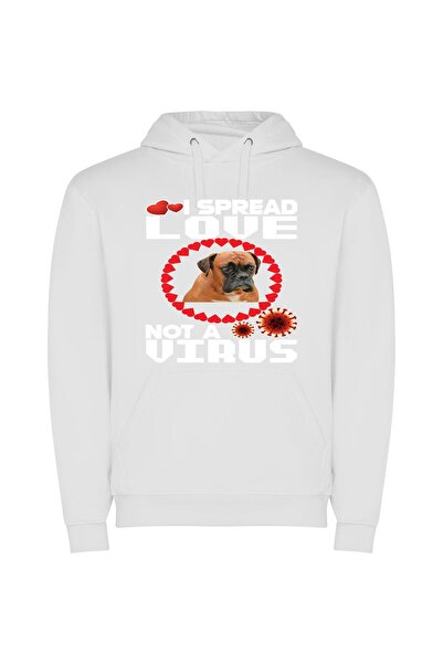 iLovePrints Boxer Love: Chronicles Φούτερ με κουκούλα σε χρώμα Λευκό