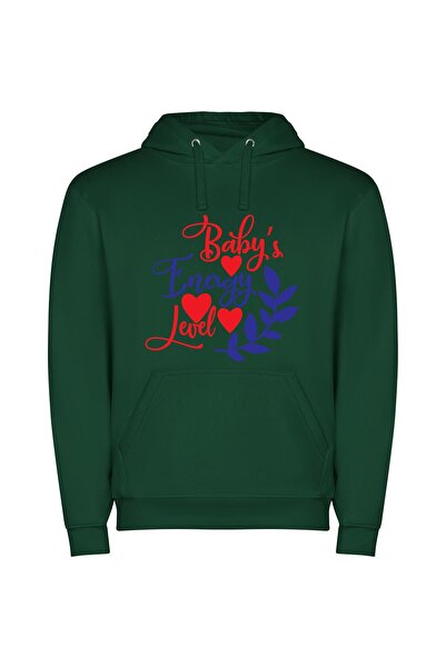 iLovePrints Energetic Blend of Colors Φούτερ με κουκούλα σε χρώμα Πράσινο