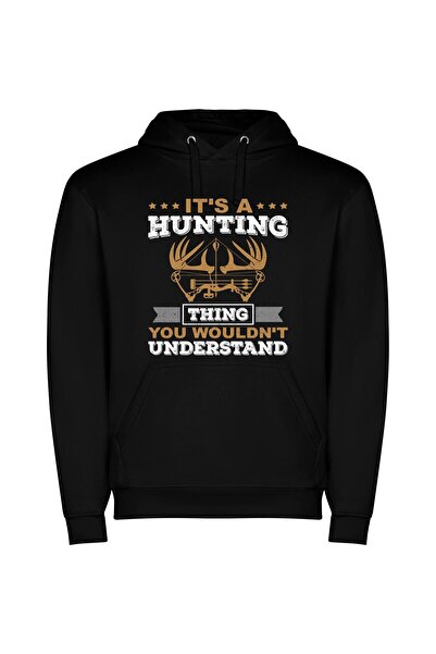 iLovePrints Unraveled Prey: Hunting Stories Φούτερ με κουκούλα σε χρώμα Μαύρο