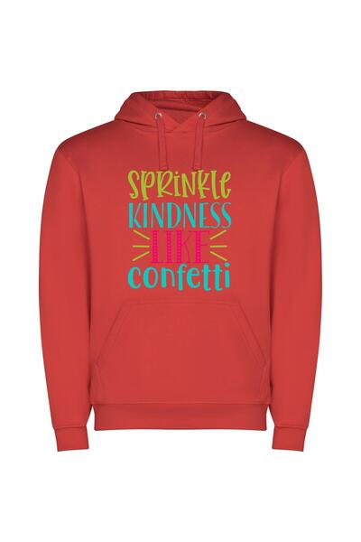 iLovePrints Kindness Sprinkle: Rain of Confetti Φούτερ με κουκούλα σε χρώμα Κ...
