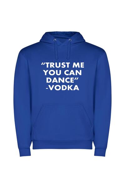 iLovePrints Vodka Dancer's Drunken Trust Φούτερ με κουκούλα σε χρώμα Μπλε