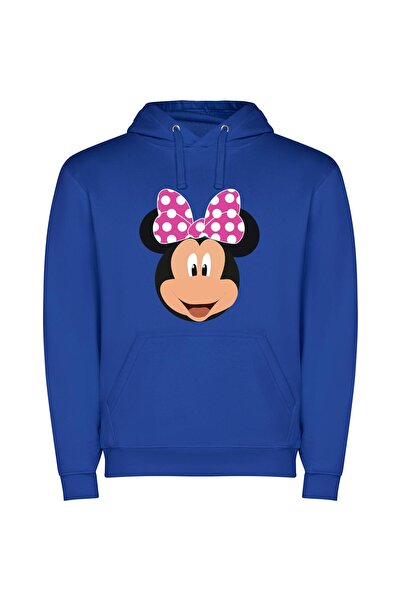 iLovePrints Elegant Mouse Bow Affair Φούτερ με κουκούλα σε χρώμα Μπλε