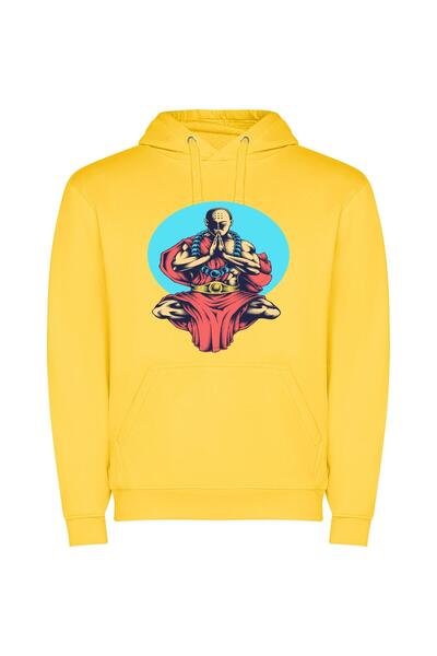 iLovePrints Serenity in Lotus Φούτερ με κουκούλα σε χρώμα Κίτρινο
