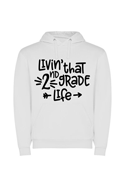 iLovePrints True Life SVG Art Φούτερ με κουκούλα σε χρώμα Λευκό