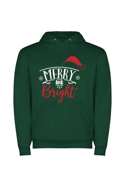 iLovePrints Gleaming Festive Radiance Φούτερ με κουκούλα σε χρώμα Πράσινο