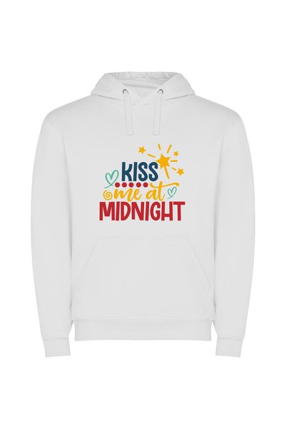 iLovePrints Mystical Midnight Love Φούτερ με κουκούλα σε χρώμα Λευκό