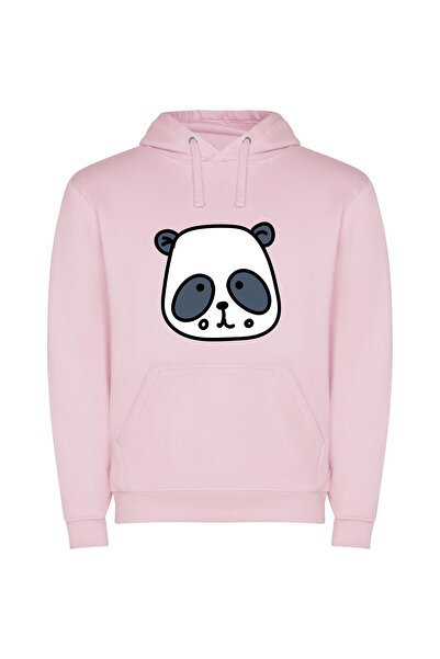 iLovePrints Panda Perfection! Φούτερ με κουκούλα σε χρώμα Ροζ