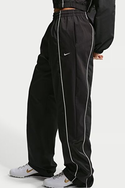 Nike Sportswear Oversized Mid Rise Training Wide leg Sweatpants Kadın Oversiz...