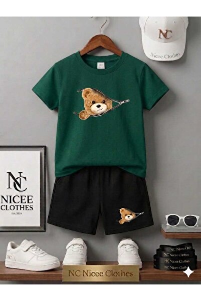 Leto Lykia Summer Children's T-Shirt Shorts Unisex (Firmarli Printed with Ope...
