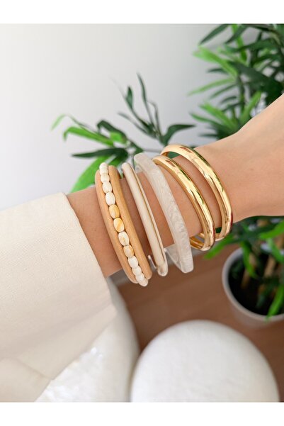 Venus Design طقم أساور خشبية من كوبن - وودز