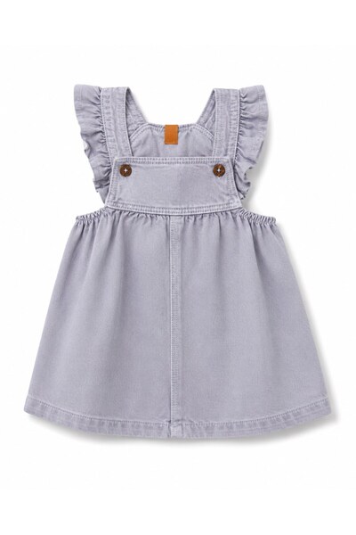 United Colors of Benetton Benetton Baby Girl Shoulder Ruffle Dress 12 Months ...