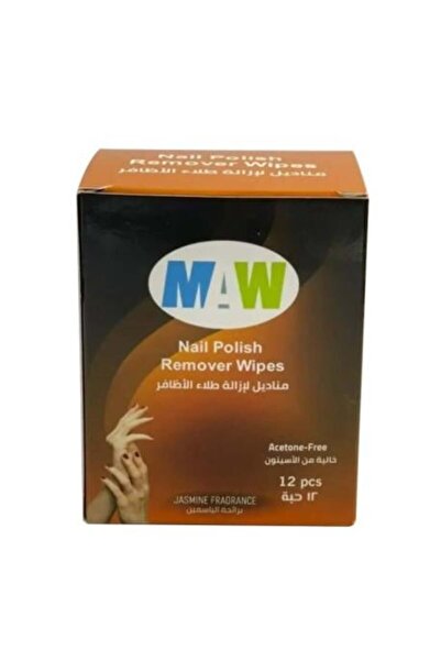 MAO Wet Wipes Nail Polish Remover with Jasmine Scent 12 Wipes