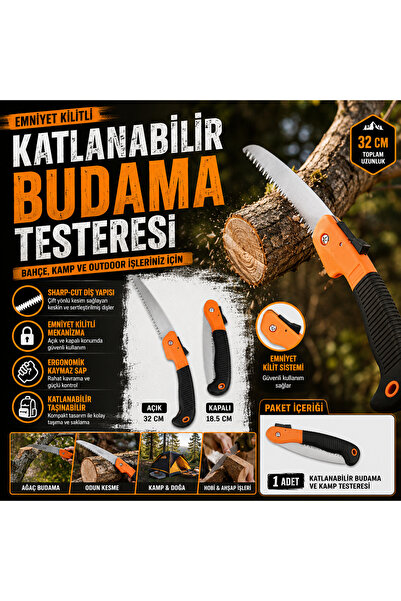 Ufak Tefek Şeyler Katlanabilir Ağaç Budama ve Kamp Testeresi Çok Amaçlı Ahşap...