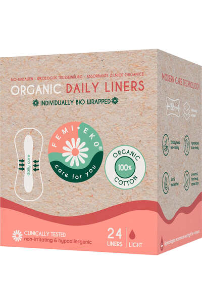 OEM Organic Cotton daily pads, 24 pcs