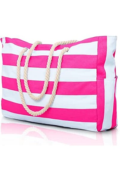 GENERAL Beach Bags for Women, Large Waterproof Beach Tote Bag with Zipper Bea...