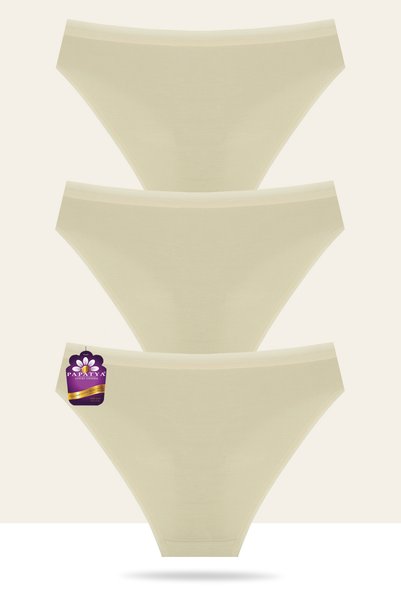 papatya lingerie "Like Nothing" One-Feel: Micromodal Fabric and Semi-Sheer Elastic Luxury Women's Panties 3-Pack (Size 38-40) W-2729 R3/6