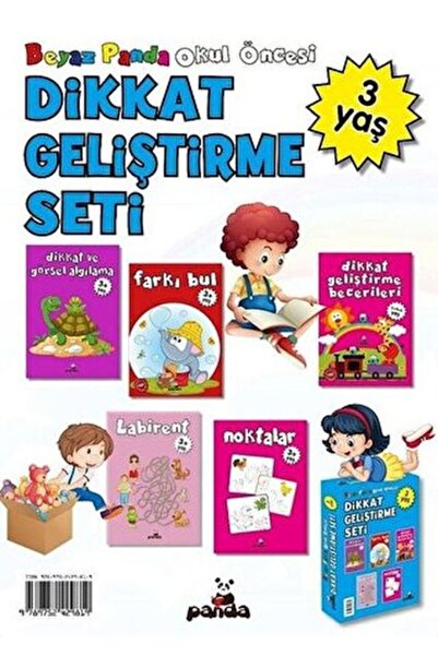 Beyaz Panda Yayınları مجموعة تطوير الانتباه لعمر 3 سنوات لمرحلة ما قبل المدرس...