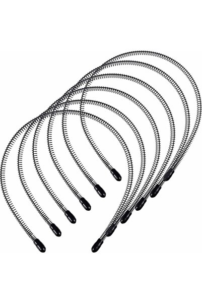 Arabest 6 Pcs Unisex Metal Hair Bands,Non-Slip Small Spring Slant Back Headba...