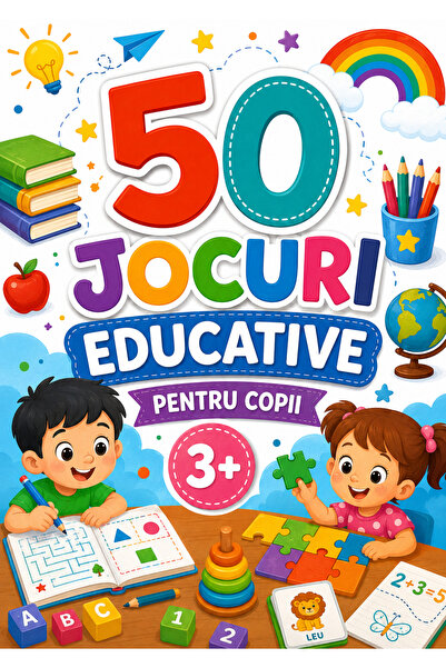 ABC Activități Școlare 50 Pagini A4. Jocuri Educative