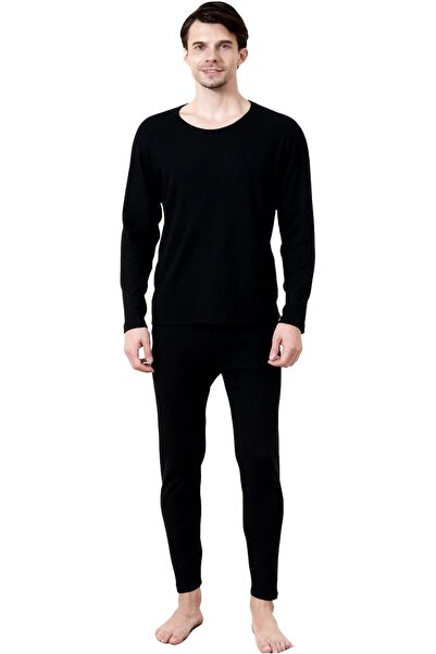 casme Men's Thermal Underwear With Heating Patch Fleece Lined Thickened Winte...