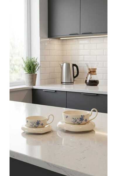 Generic Ceramic Tea or Coffee Cup and Saucer Set with Elegant Design for Dail...
