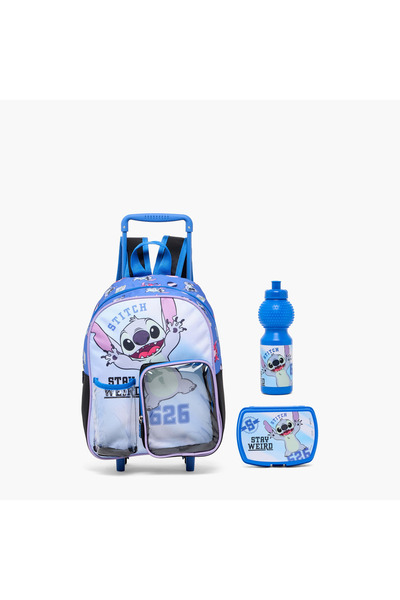 Disney Stitch 3-Piece Backpack Set for Kids 8-13 Years with Lunch Bag and Wat...