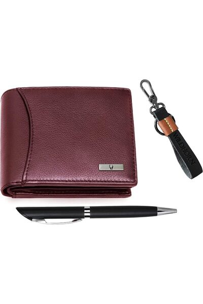 Wildhorn mens Leather Wallet Belt Combo Men's Wallet