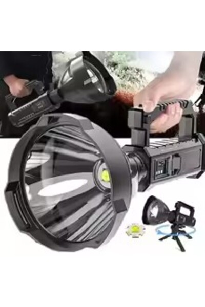 CasaDesteapta.ro Lanternă LED cu Trepied, 4 Moduri, Funcție Powerbank