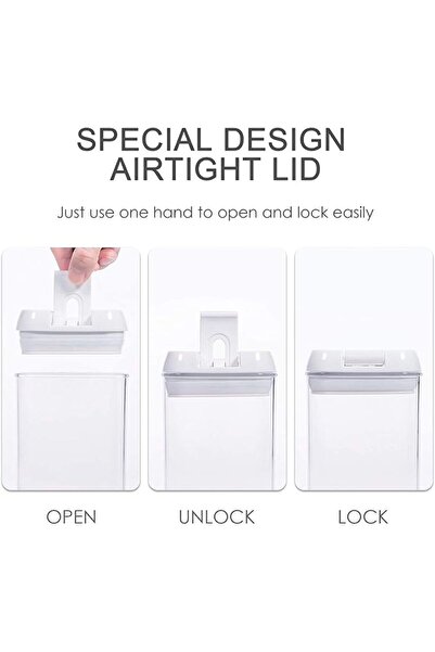 Arabest Airtight Food Storage Containers Set,7 Pack Kitchen Pantry Organizati...