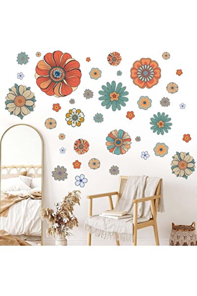 Amimagen Flower Wall Decals for Girls Bedroom: Peel and Stick Wildflower Flor...