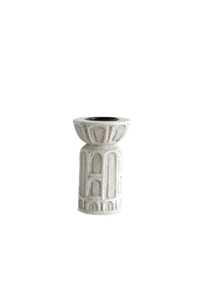 Generic Mirabella Polyresin Candle Holder 8X8X12 cm -Grey