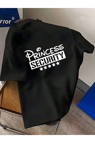 25W تي شيرت رجالي كبير الحجم مطبوع عليه Princess Security Bold مع نجوم |   قم...