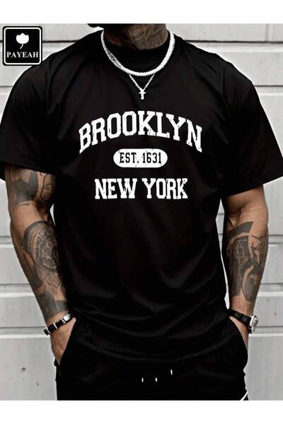799 تي شيرت PAYEAH Brooklyn New York NY بتصميم رياضي عتيق، مصنوع من القطن الث...