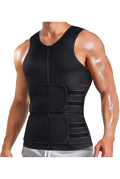 VicJoye Sauna Suit for Mens Neoprene Waist Trainer Workout Trimmer Belt for M...