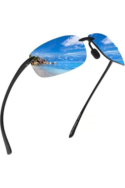 JIM HALO Sport Sunglasses for Men Women TR90 Rimless Frame for Running Fishin...