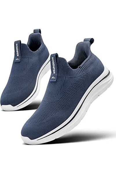 SOSENFER Men's Slip On Shoes Hands Free Trainers Lightweight Casual Sneakers ...